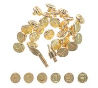 Healvian Jeu de 26 Pointes de Pyrogravure Alphabet Majuscule en Cuivre, Embouts Numérotés pour Travail du Bois et Cuir, Outil DIY pour Créations Artisanales, Conseils de Brûlage, Gravure