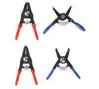 Healvian Jeu de 4 Pinces à Circlips Internes et Externes Mini, Métal Robuste, Embouts Droits et Coudés, Outils D’entretien Automobile pour Réparation Moteur et Accès Espaces