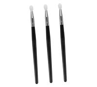Healvian Kit 3 Pinceaux Maquillage Silicone Pour Ombre à Paupières Et Masque Lèvres, Manches Longs Noirs, Outil Professionnel Réutilisable Pour Usage Domestique Et Déplacement