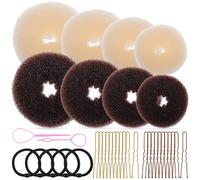 Healvian Kit Chignon Donut avec Épingles U et Élastiques Accessoires Coiffure Pratiques et Durables Maintien Sûr et Élégantes Polyvalentes