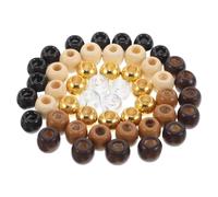 Healvian Kit de 120 perles à faire soi-même pour la fabrication de bijoux - Perles d'espacement en acrylique pour bracelets, colliers, boucles d'oreilles, macramé, décoration de Noël