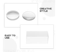 Healvian Kit Optique 5 Pièces Lentilles en Verre Transparentes 3Cm 4Cm 5Cm Lentille Convexe et Concave pour Expériences Physiques Pédagogiques Compatibles Télescope Microscope Appareil