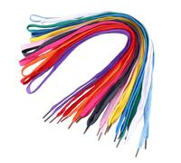 Healvian Lacets Plats Colorés pour Chaussures de Sport Homme, 12 Paires 80x0,8 Cm en Coton, Lacets de Chaussures Plates pour Baskets, Bottes et Sneakers, Accessoires de Remplacement