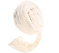 Healvian Laine à Feutrer Blanche 200g pour Feutrage, Douce et Polyvalente | Facile à Teindre, pour Art et Tissage, Débutants et Garçon et Filles, Fibre Naturelle en Écheve