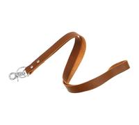 Healvian Lanière Porte-Badge en Cuir Marron Clair Tour de Cou pour Badge d'Identification et Clés Cordon de Sécurité Élégant et Résistant Accessoire Vintage pour Bureau et Usage