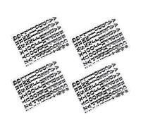 Healvian Lettres Thermocollantes en Vinyle Noir 4 Pièces 27x18,5 Cm pour Transfert Textile Diy, Décorations pour T-shirts, Paquet et Vêtements Personnalisés, Autocollants Thermocollants