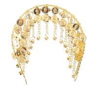 Healvian Lightweight Belly Dancing Head Chain With Sequin Tassels Intricate Hair Jewellery For Stage And Festival Dance Costume Accessories