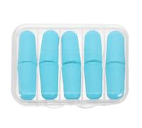 Healvian Lot de 10 bouchons d'oreille antibruit - Bouchons d'oreille en mousse à mémoire de forme souple avec étui en plastique pour le repos, la nuit et les études - Bleu ciel