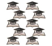 Healvian Lot de 10 Broches de Fête de Remise de Diplômes 2026, Broches Épingle à Chapeau de Docteur et Robe en Métal Léger, Accessoires Souvenirs pour Vestes, Paquet à Dos et