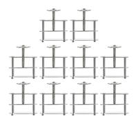 Healvian Lot de 10 Clips de Scellage à Vis en Acier Galvanisé, Pince-mâchoire Plate pour Tube de Laboratoire, Réglable et Stable, pour Fixation de Tubes à Essai en Usage Scientifique