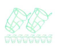Healvian Lot de 10 Filets Suspendre en Plastique Vert Clair pour Flacons de Perfusion 100 Ml Couvercle Support pour Flacon de Solution Saline Usage Hospitalier Ambulatoire Accessoires