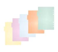 Healvian Lot de 10 Intercalaires D'index en Plastique Colorés A5, 6 Trous, Format Classeur, Onglets de Classement Polyvalents pour Organisation de Bureau et Fournitures Scolaires