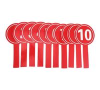 Healvian Lot de 10 Pagaies de Notation Manuelles 12x24 Cm en Mousse Rouge, Tableau de Score Portable Chiffres 1 à 10, Affichage Numérique pour Ventes aux Enchères, Évaluation et