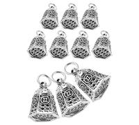 Healvian Lot de 10 Pendentifs Cloche Vintage en Alliage Métal Breloques pour Bracelets et Bijoux Rétro Accessoires DIY Création Bijoux Mots Inspirants pour Loisirs Créatifs et