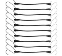 Healvian Lot de 10 Sangles de Bagages en Caoutchouc Extensible 25 Cm Anneaux Métalliques, Sangles de Fixation Robustes pour Valises et Bagages de Voyage Extérieur