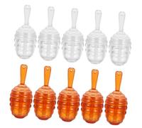 Healvian Lot De 10 Tubes De Rouge à Lèvres Vides 5ml Transparents Et Marron 5 Pièces Diy Pour Brillant à Lèvres Design Nid D'abeille Portable Pour Voyage