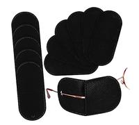 Healvian Lot De 12 Cache-œil En Tissu Non Tissé Réutilisable, Grosse Taille Noire, Patchs Oculaires Respirants Pour Œil Paresseux, Soins Des Yeux à Domicile Voyage, Pour Garçon Et Filles Et Adultes