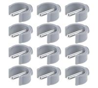 Healvian Lot de 12 Clips de C Gris pour Cannes de Marche 25/28 Mm, Verrous à Goupille M5.8 X 28 Mm Robustes, Accessoires Légers pour Bâtons de Randonnée et Aides la Mobilité