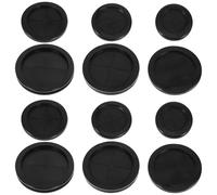 Healvian Lot de 12 Œillets Passe-Fil en Caoutchouc Double Face Cache-Câbles Étanches pour Perçage de 50 MM Protection Anti-Poussière pour Câblage Électrique Mural et Mobilier Flexible