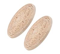 Healvian Lot de 2 Appliques Murales en Bois Massif Sculpté Style Européen Floral Dimensions 20X20 CM Décoration Artisanale Vintage pour Meubles Portes et Têtes de Lit Finition Bois