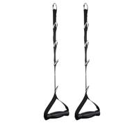 Healvian Lot de 2 Bandes de Résistance Noires Poignées Multi-Positions Corde d'exercice à Tirer pour Musculation Fitness et Entraînement à Domicile Salle de Sport Élastique de Tension