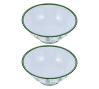 Healvian Lot de 2 Bols en Fer Émaillé Vintage, Bol à Nouilles Design Simple, Matériau Émail Résistant, Maison Restaurant