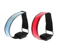 Healvian Lot de 2 Bracelets Lumineux LED Rouge et Multicolore, Brassard Réglable en Nylon pour Course Nocturne et Sécurité, Sangle de Sport pour Bras et Chevilles, Accessoires