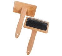 Healvian Lot de 2 Brosses à Feutrer à Main en Bois Brosses à Carder Moyennes pour Feutrage à L'Aiguille Accessoires pour Travaux d'Aiguille et Loisirs Créatifs Outil Polyvalent pour
