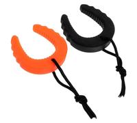 Healvian Lot de 2 Cales de Porte C en Plastique Orange et Noir Protection Anti-Pincement pour Portes de Sécurité Accessoires pour Pompiers et Services D’Urgence Butée Solide et Sécurisée