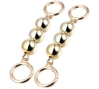 Healvian Lot de 2 Chaînes de Perles Rondes en Acrylique pour Mini Paquet à Main, Décoration Élégante, Installation Facile, Accessoire pour Paquet à Main Or