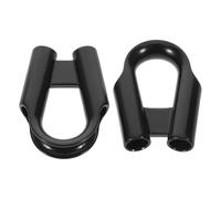 Healvian Lot de 2 Cosses pour Câble Métallique en Acier Inoxydable Noir M8 Protecteur Tubulaire Renforcé Collier pour Câble de Treuil Usage Industriel et Extérieur Résistance