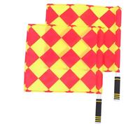 Healvian Lot de 2 Drapeaux d'Arbitre de Football en Polyester avec Poignée en Mousse Antidérapante Couleurs Intenses Kit Léger pour Arbitrage Athlétique et Signalisation Sportive Paquet