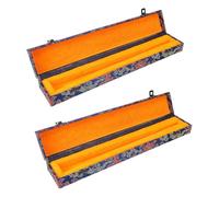 Healvian Lot de 2 étuis de rangement pour éventails pliants - Boîte de protection pour éventail de 23 cm - Coffret cadeau décoratif - Boîte souvenir en bois pour projets artistiques chinois et