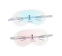 Healvian Lot De 2 Masques De Glace Yeux Rafraîchissants Coussinets Oculaires En Gel Translucide Bleu Et Rose Taille Petite Détente Des Yeux Pour Femmes Pour Sommeil Et Voyage