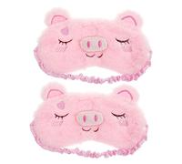 Healvian Lot De 2 Masques De Sommeil Pour Enfants Motif Animal Motif Hello Night En Peluche Mignon Motif Dessin Pour Bébé Avec Bande Élastique Rose