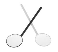 Healvian Lot de 2 Miroirs Ronds pour Inspection des Cils, Miroir de Poche Portable en Blanc et Noir, Outil de Vérification Précis pour Extensions de Cils, Accessoire Professionnel
