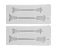 Healvian Lot de 2 Moules en Silicone pour Pâtisserie et Bougies Forme Lampadaire Résistant Haute Température Moule à Décoration de Gâteaux et Piliers pour Créations de Noël