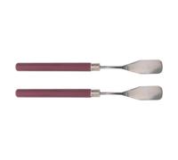 Healvian Lot de 2 Pelles à Cendres de Moxa 17 Cm en Métal Résistant la Chaleur Manche en Bois Naturel, Grattoirs Manuels pour Gestion Précise des Cendres, Accessoires de