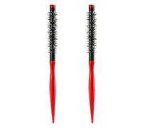 Healvian Lot de 2 petites brosses rondes à cheveux - Mini outil de coiffage - Peigne à friser en nylon - Brosse de brushing pour cheveux courts, coupes pixie et coiffures de voyage