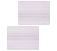 Healvian Lot de 2 Petits Tableaux Blancs Effaçables à Sec 9X12 Pouces Lignes D’Écriture Anglaise Surface Double Face pour Apprentissage et Prise de Notes Éducatives Panneau Bois Robuste