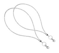 Healvian Lot de 2 Porte-Clés avec Strass Argentés Lanières Universelles pour Téléphone Portable et Badge D’Identification Multifonctionnels pour Bureau Infirmières et Étudiants Sangle