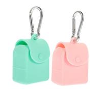 Healvian Lot de 2 Porte-Monnaie en Silicone Mini, Léger et Portable, Pochette de Rangement pour Pièces de Monnaie, Couleurs Vert et Rose, Usage Quotidien Femme, Format Compact et Fermé