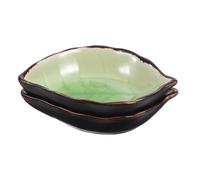 Healvian Lot de 2 Repose-Cuillères en Céramique Vert Clair Forme Feuille Porte-Cuillère Cuisine Compact pour Plaque de Cuisson Support Ustensiles et Coupelle à Sauce Accessoires pour