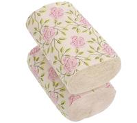 Healvian Lot de 2 Rouleaux de Papier Toilette à Motif Rose Imprimé Papier Toilette Doux en Pâte de Bambou Naturel sans Noyau 2 Plis pour Salle de Bain Bureau et Voyages