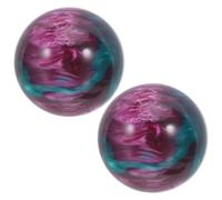 Healvian Lot de 2 sphères ornementales en résine : boules de Baoding de 50 mm - Décorations de bureau en forme de globe - Sculptures sphériques en résine pour la thérapie des mains