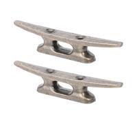 Healvian Lot de 2 Taquets d'Amarrage Légers en Alliage de Zinc 90X18 MM Taquets de Bateau à Base Ouverte Résistants aux Intempéries pour Amarrage Sécurisé de Bateaux Kayaks et Quais