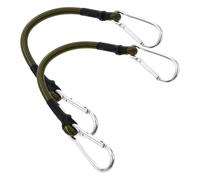 Healvian Lot de 2 Tendeurs Élastiques 8 MM avec Mousquetons Robustes Cordes D’Arrimage 30 CM pour Camping Fixation de Bagages et Bâches Sangles Élastiques Polyvalentes pour Activités