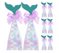 Healvian Lot de 20 Boîtes à Bonbons Mariage Thème Sirène Colorées en Papier Petit Coffret d'Emballage Créatif pour Présents de Fête d'Anniversaire et Mariage Conteneur d'Emballage