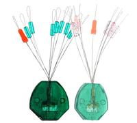 Healvian Lot de 20 Bouchons de Flotteur en Silicone Arrêts de Ligne Petits et Légers Couleur Vert D’Eau et Transparent à Pois Taille Petite Accessoires Pratiques pour Pêche en Rivière