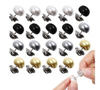 Healvian Lot de 20 Boutons Métalliques Amovibles sans Couture Boutons Nacrés Instantanés Multicolores Fermoir Pratique pour Chemises et Robes Mariage et Événements Professionnels
